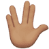 🖖🏽 vulcan salute: medium skin tone display on Apple